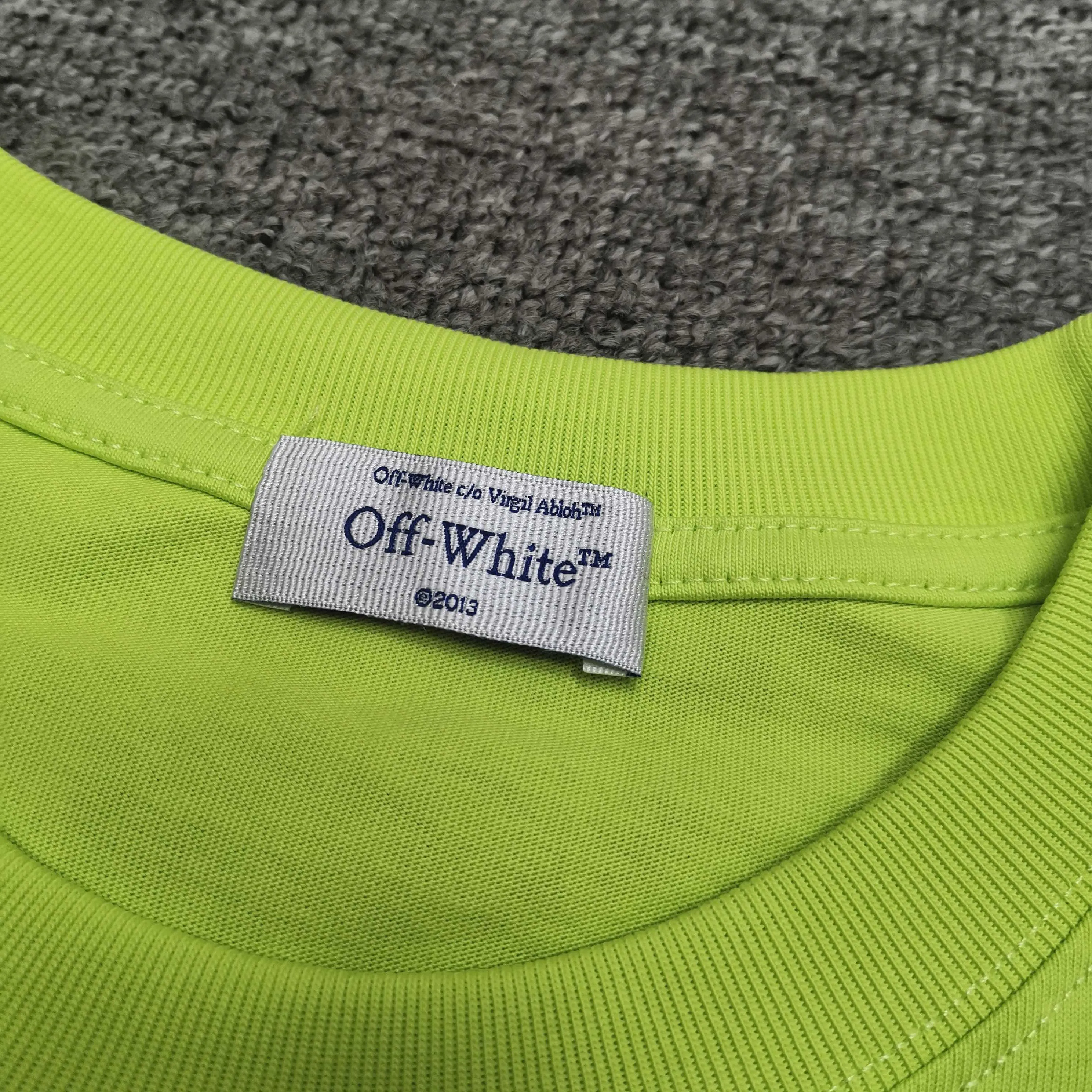 off white new back arrow graffiti loose version short-sleeved T-shirt Size: S M L XL Color: Black White Green P240